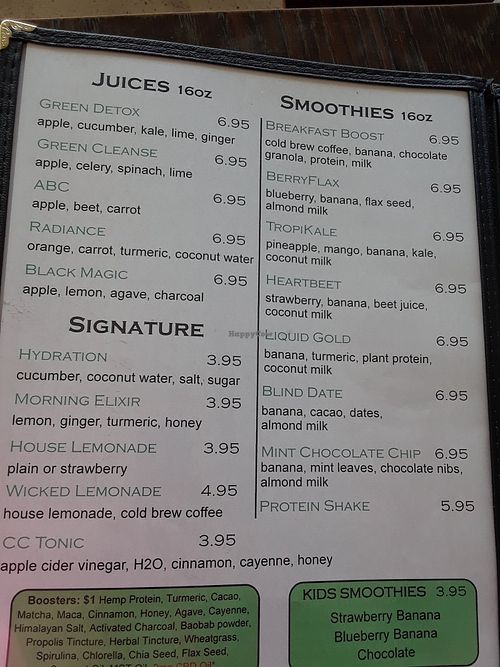 Smoothies and Juices at The Green Witch in Highland