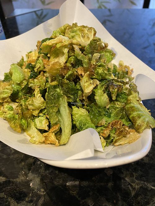 Brussels sprout chip awesome! at East by Southwest in Durango