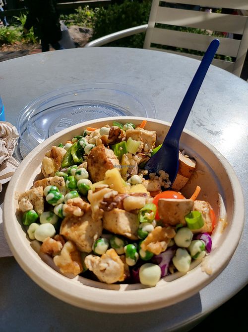 Tofu. All vegan so good at Moku-Bowls in Lahaska