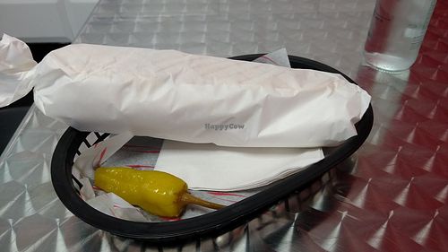 Pre unwrapping at Mr Falafel in West London