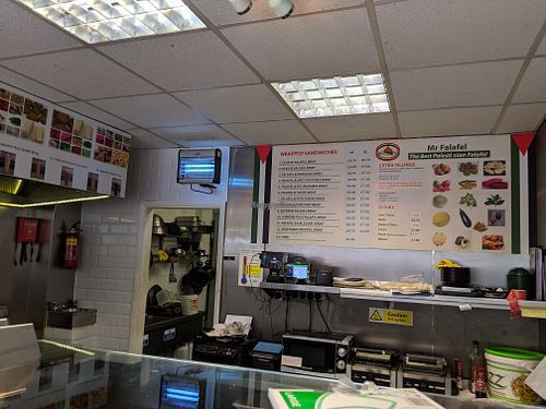 interior at Mr Falafel in West London