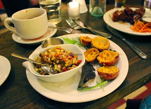 vegan potato skins at Merge in Buffalo