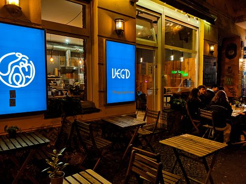 Outside of VEG'D at VEG'D - Vegan Burgers - F-Hain in Berlin