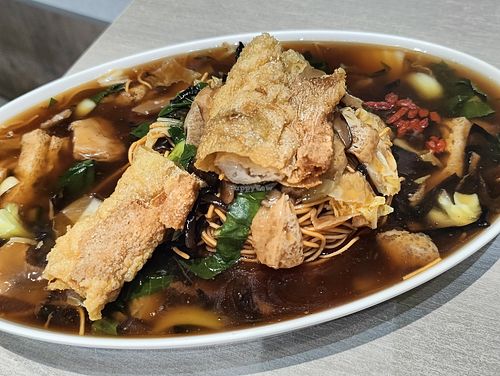 Noodles Lion Mane Thick Broth Yee Noodle (Vegan) at Flavours by Saute 寻味•素特 in Central Singapore