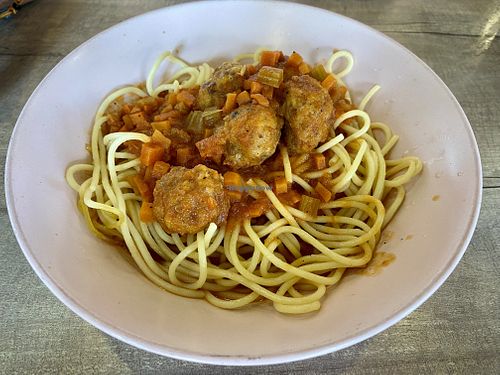 Vegan Meatballs Spaghetti  at Melior 舒食馆 in Langkawi