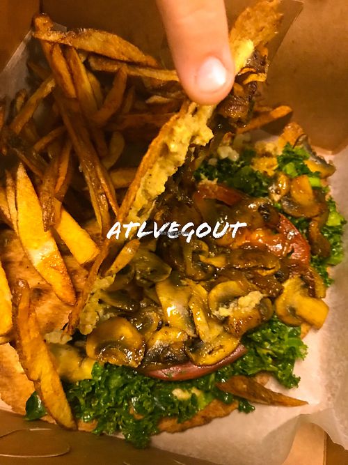 Mushroom melt at Veganic in Atlanta