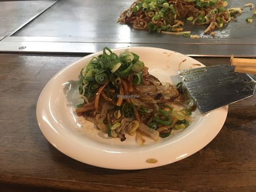 Vegan okonomiyaki  at Meimei in Matsubara