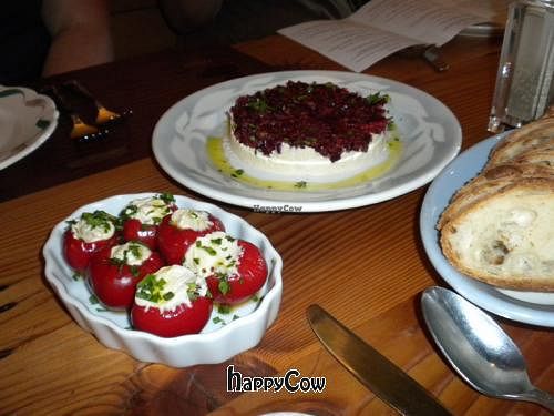 Sweety Peps + Beet Tartare at Portobello Vegan Trattoria in Portland