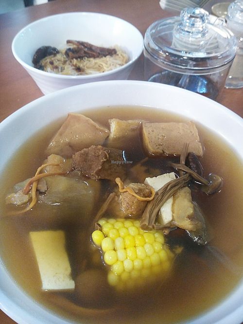 Herbal Soup with Mee Sau $6.8 at Ngoh Herbal Soup 娥妈养生药材素汤 in Central Singapore