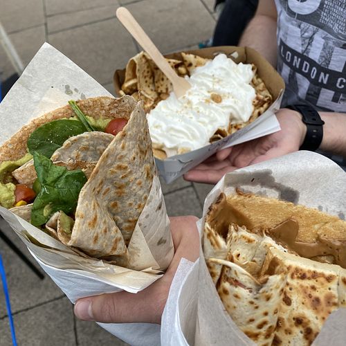 vegan smash up (left)  at Cambridge Crepes in Cambridge