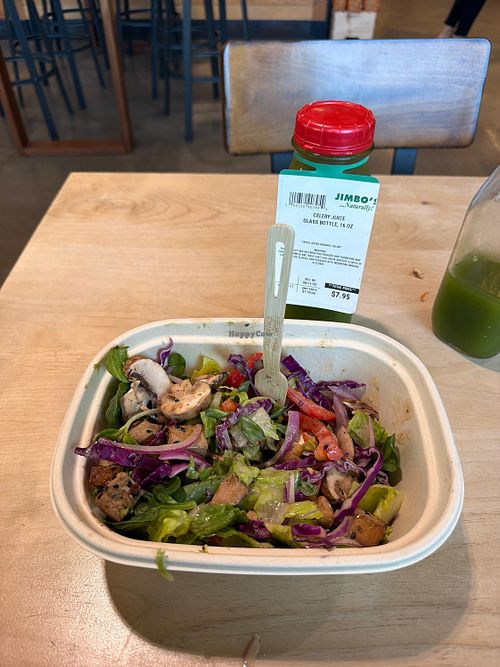 Organic Vegan Salad 🥗 Bar with Fresh Celery Juice 🧃   at Jimbo's Naturally - El Camino Real in San Diego