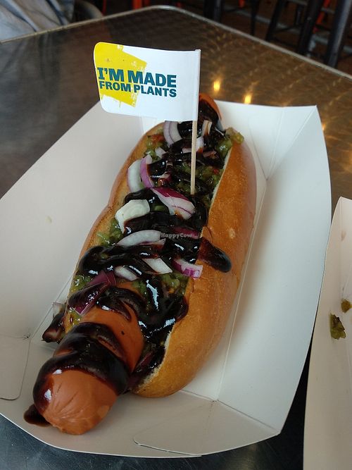 Moving Mountains vegan BBQ hotdog at BB Veggie in Brighton