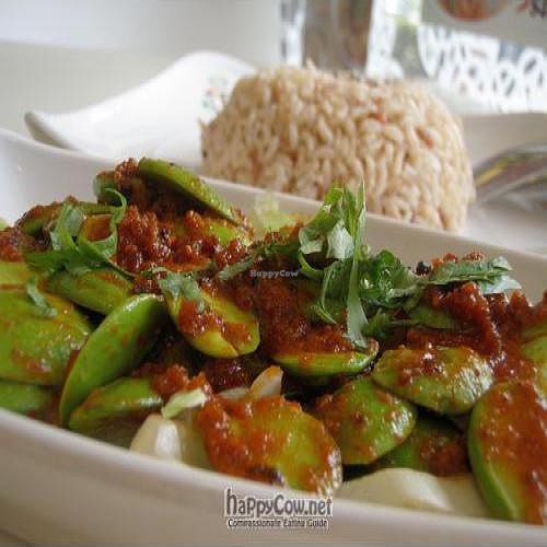 Sambal Petai @ S$3.80 and Brown Rice @ S$1 at Loving Hut - Parklane in Central Singapore