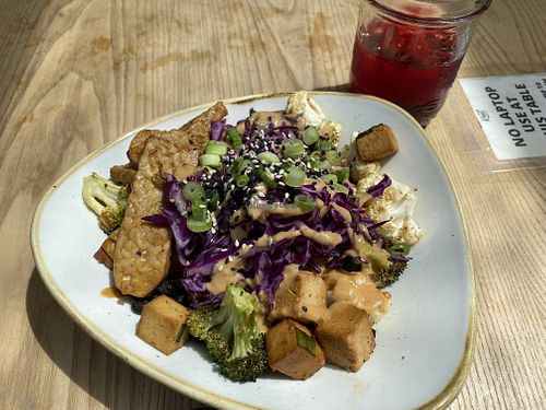 Delicious Bowl. (Kind Bowl). Added tempeh.   at Kind Cafe in Vancouver
