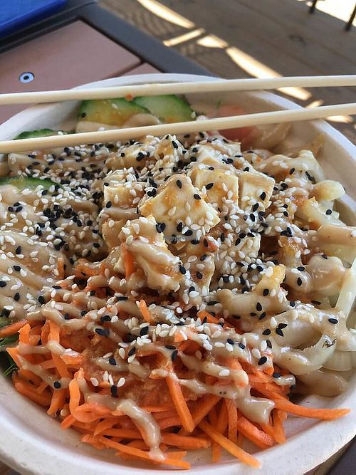 My vegan poke bowl as it was served. at Al's Aloha Kitchen in Hilton Head Island