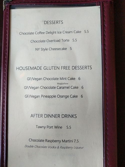 Dessert menu at Marco Polo Global Restaurant in Salem