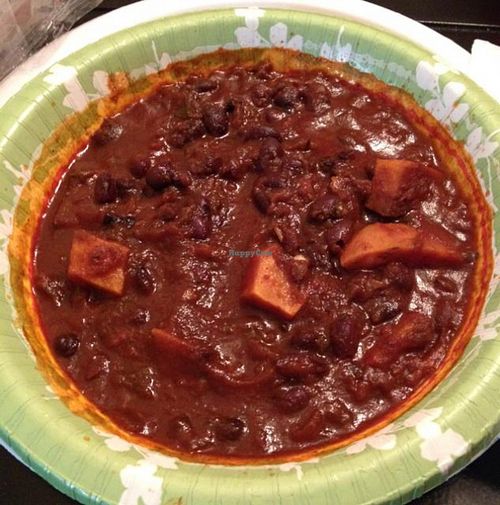 A bowl of their Flad (vegan chili) from my cater-sized order at SweetArt in St Louis