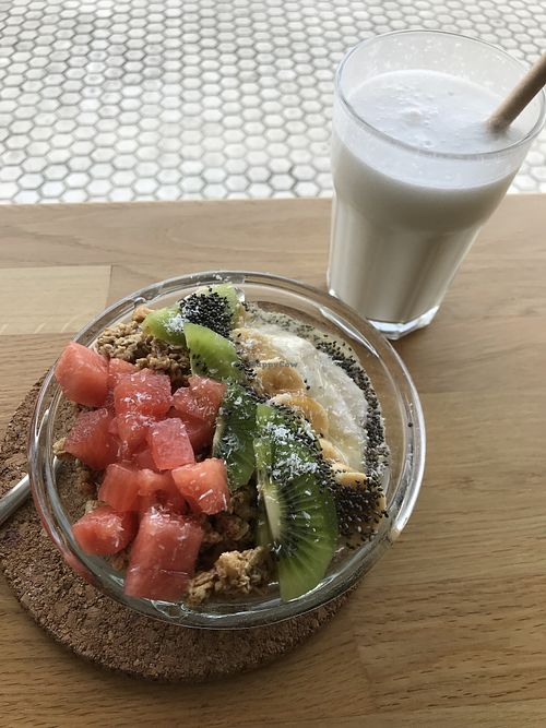 Coconut bowl at La Pepa in San Sebastian