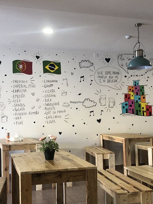 The cafe😄really cute. at Favela in Peniche