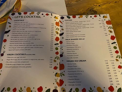Alcohol / Coffee / Milkshakes  at Let's Vegan in Crete