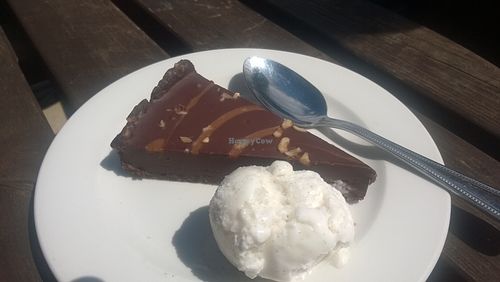 Praline chocolate tart at Swan & Cygnet in Wakefield