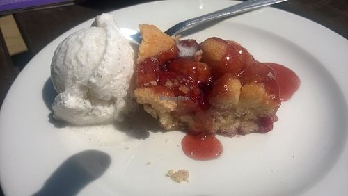 Raspberry jam donut pudding at Swan & Cygnet in Wakefield