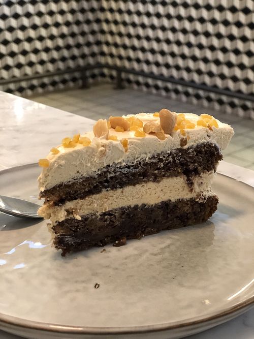 Banana - peanut cake sooo good at Byvägen in Simrishamn