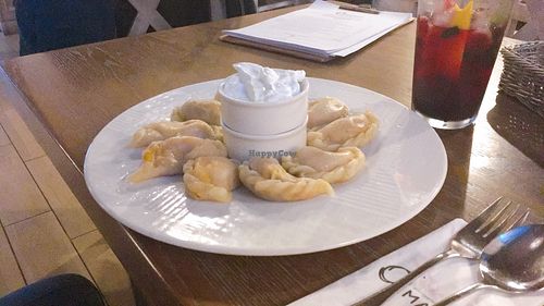 pumpkin pierogi (vegetarian)  at Pierogarnia Mandu Centrum in Gdansk