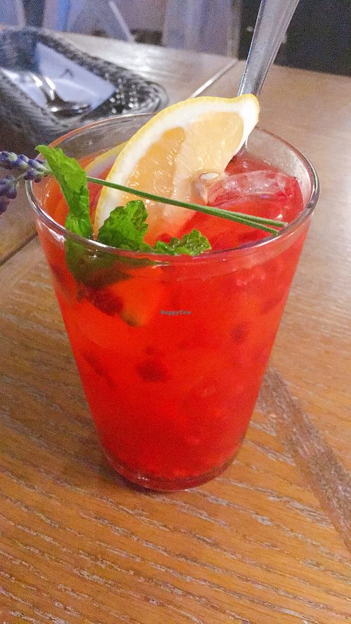 raspberry lemonade at Pierogarnia Mandu Centrum in Gdansk