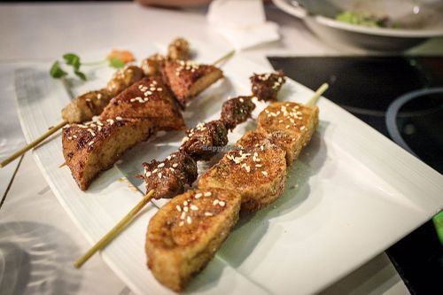 barbecue skewers at Loving Hut - Heping Branch in Taipei