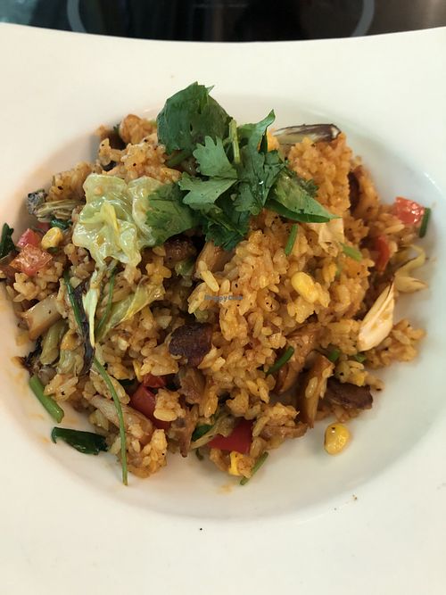 curry fried rice at Loving Hut - Heping Branch in Taipei