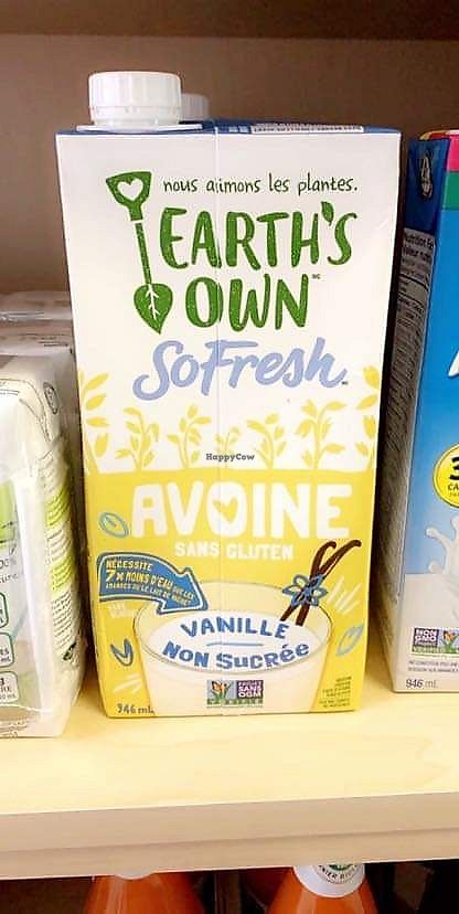 A large variety of plant milks! at Aux Milles Herbes in Caraquet