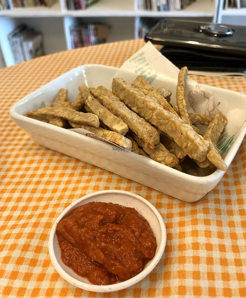 Tempeh fries  at So Veggie Cafe in Johor Bahru