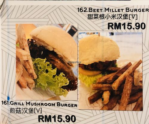 Burgers at So Veggie Cafe in Johor Bahru