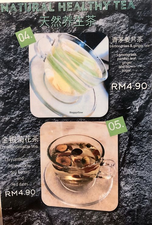 Hot drinks  at So Veggie Cafe in Johor Bahru