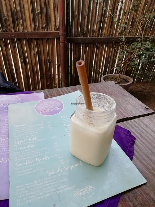 Pineapple lassi at Mango Tree Garden in Rishikesh