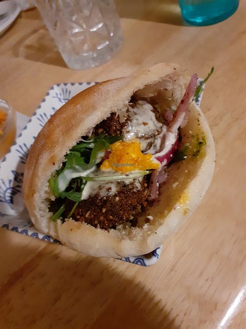 Pita falafel at Kukla in Valencia