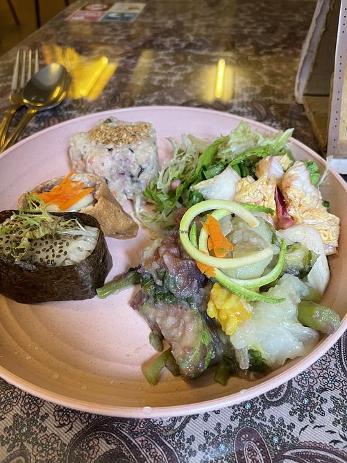 Lunch (plus soup not in the pic) at Bowls in Hong Kong Island
