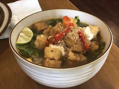 Vegan pho at VeganHome in Hanoi