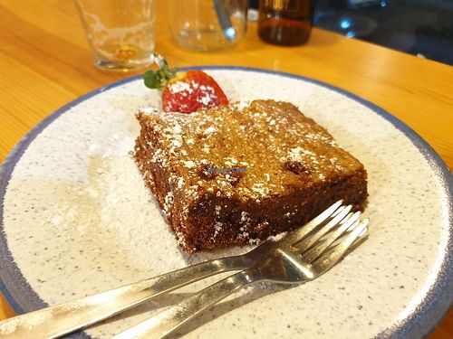 Rich Gooey brownie at Kind Kitchen in Porto