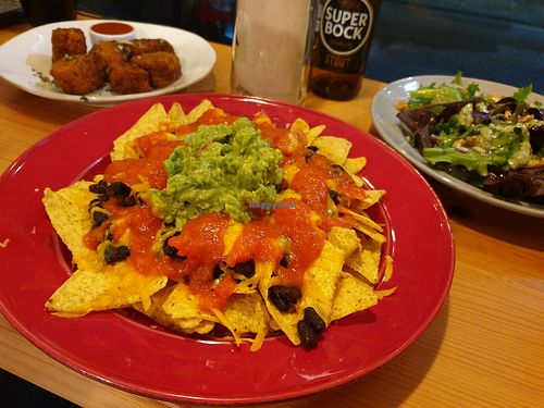Loaded nachos at Kind Kitchen in Porto