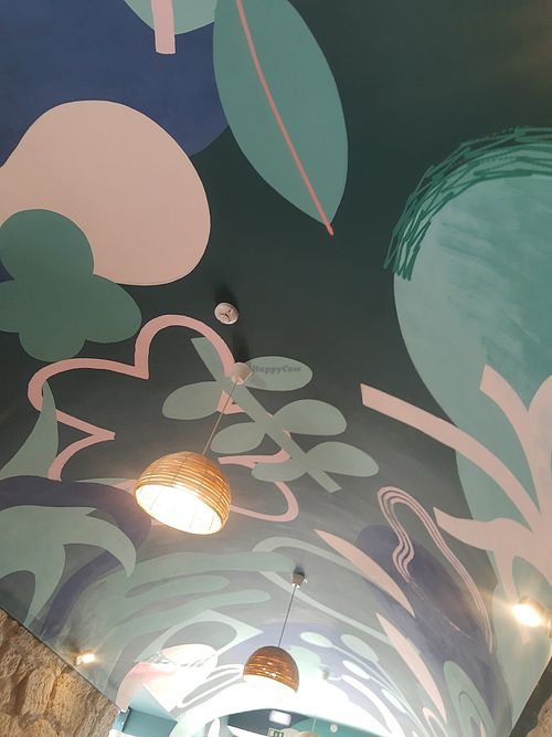 Ceiling inside it's the first thing you see 🤣 at Kind Kitchen in Porto