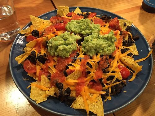 Loaded nachos at Kind Kitchen in Porto