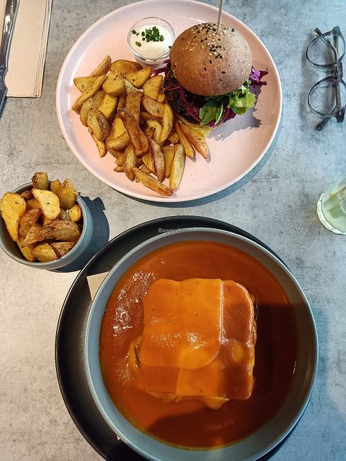 Francesina & burger. at Kind Kitchen in Porto