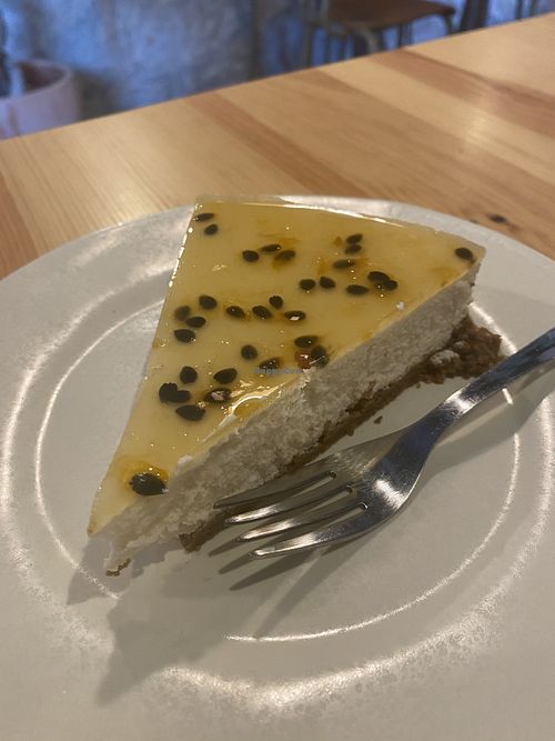 Passion fruit cheese cake x at Kind Kitchen in Porto