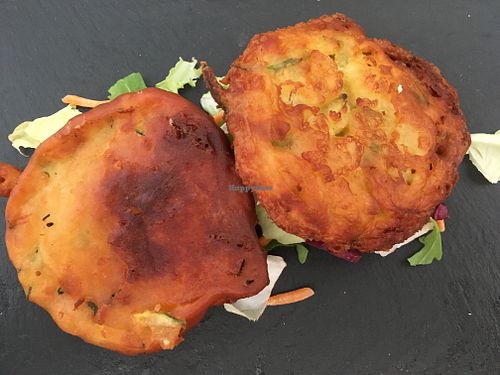 Chickpea and courgette fritters  at Il Principe d'Oro in Vidracco