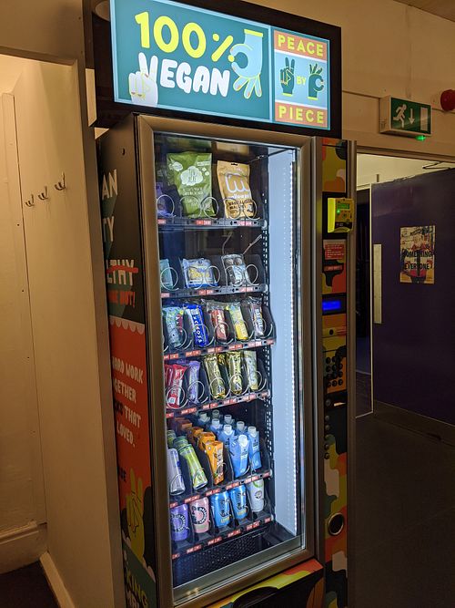 vending machine at Peace by Piece Vegan Vending in Manchester