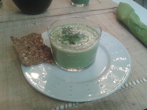 Avocado gazpacho at Pousse-Pousse in Paris
