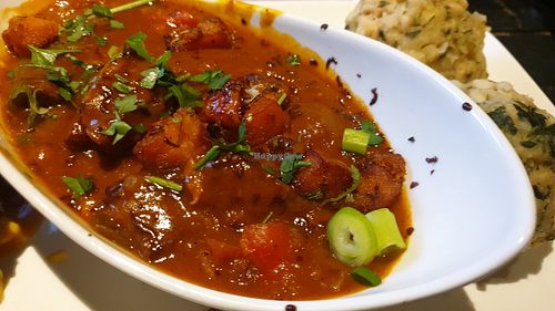 Kürbis-Seitan-Gulasch at Cafe Nord in Essen