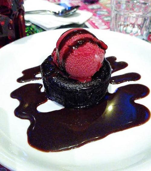 Chocolate Cake (vegan) at Planet Hollywood in Marne-la-vallee